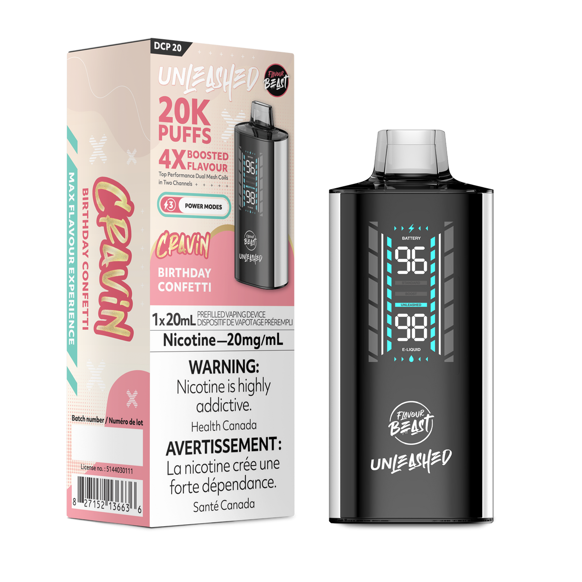 Flavour Beast Unleashed DCP 20K Disposable - Birthday Confetti