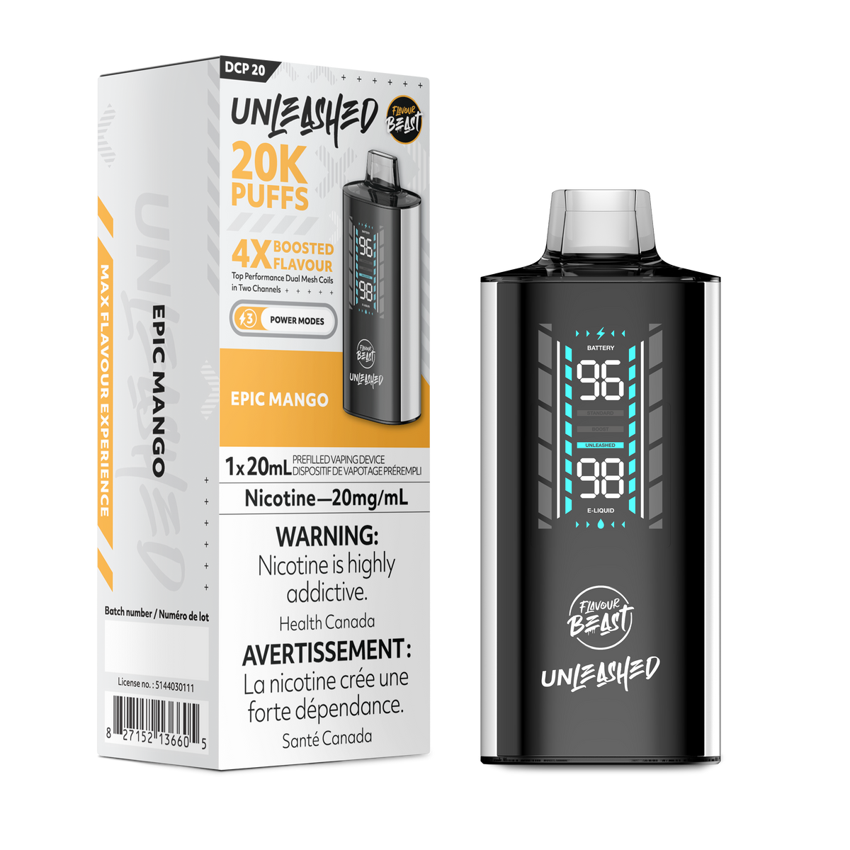 Flavour Beast Unleashed DCP 20K Disposable - Epic Mango