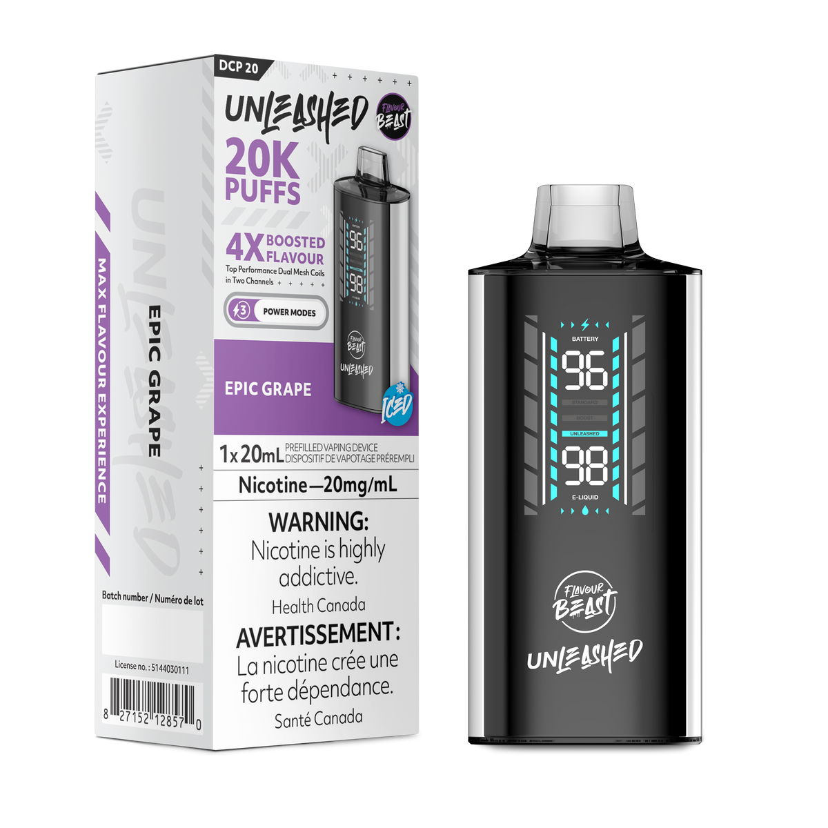 Flavour Beast Unleashed DCP 20K Disposable - Epic Grape