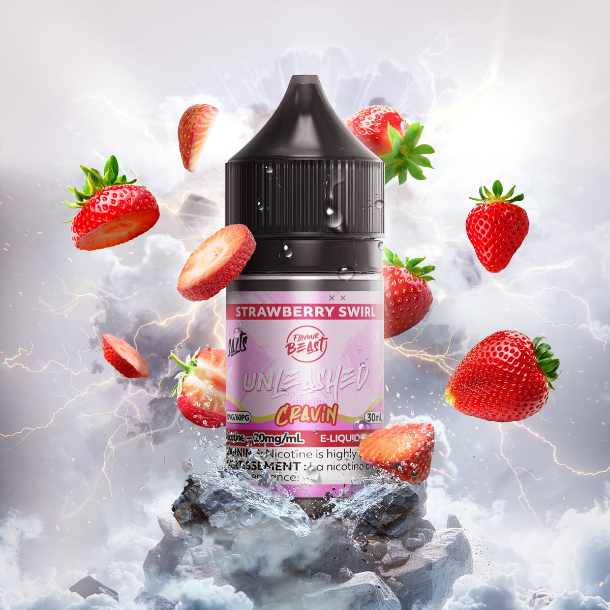 Flavour Beast Unleashed E-Liquid - Cravin' Strawberry Swirl