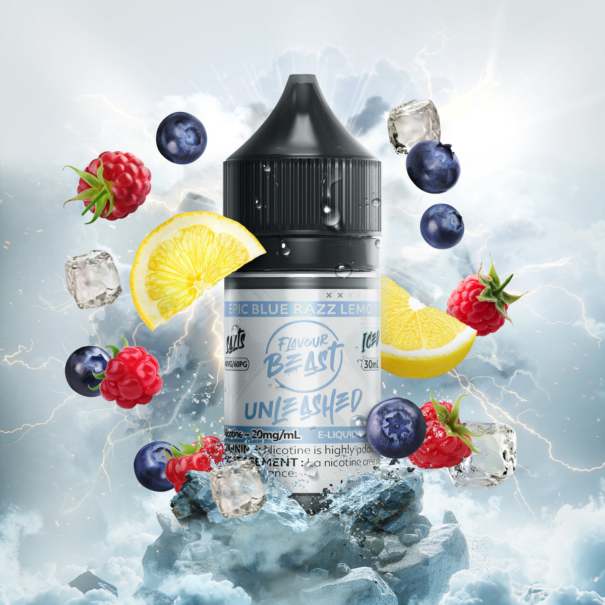 Flavour Beast Unleashed E-Liquid - Epic Blue Razz Lemon