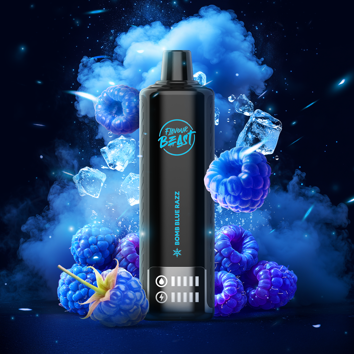 Bomb Blue Razz Low Ice Vape - Beast Bar 15K Disposable