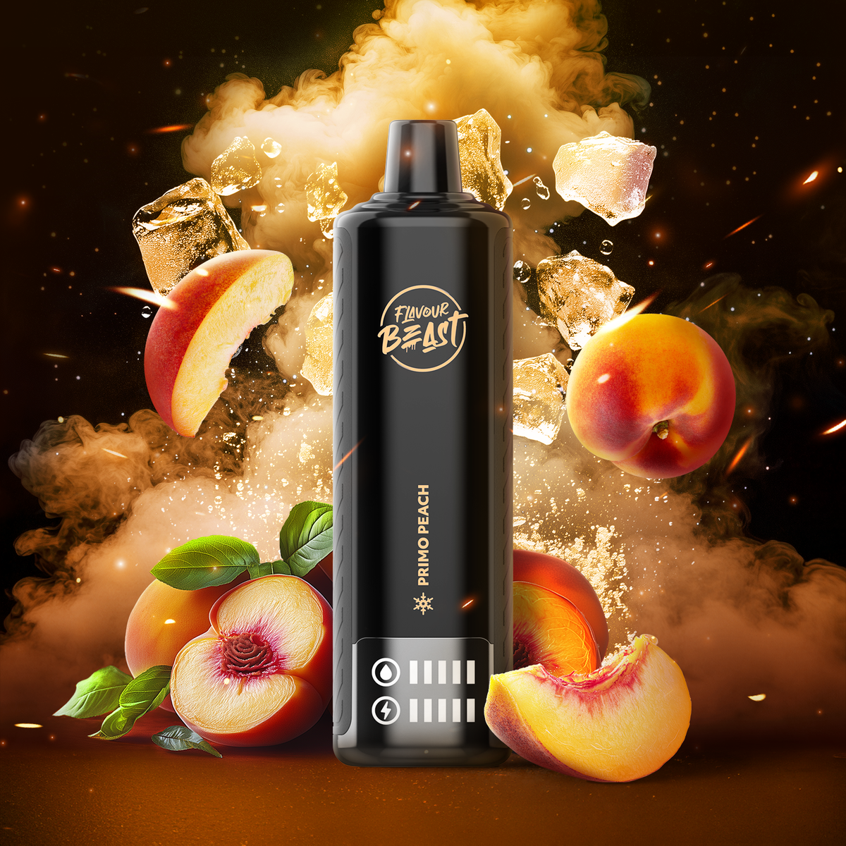 Primo Peach Low Ice Vape - Beast Bar 15K Disposable