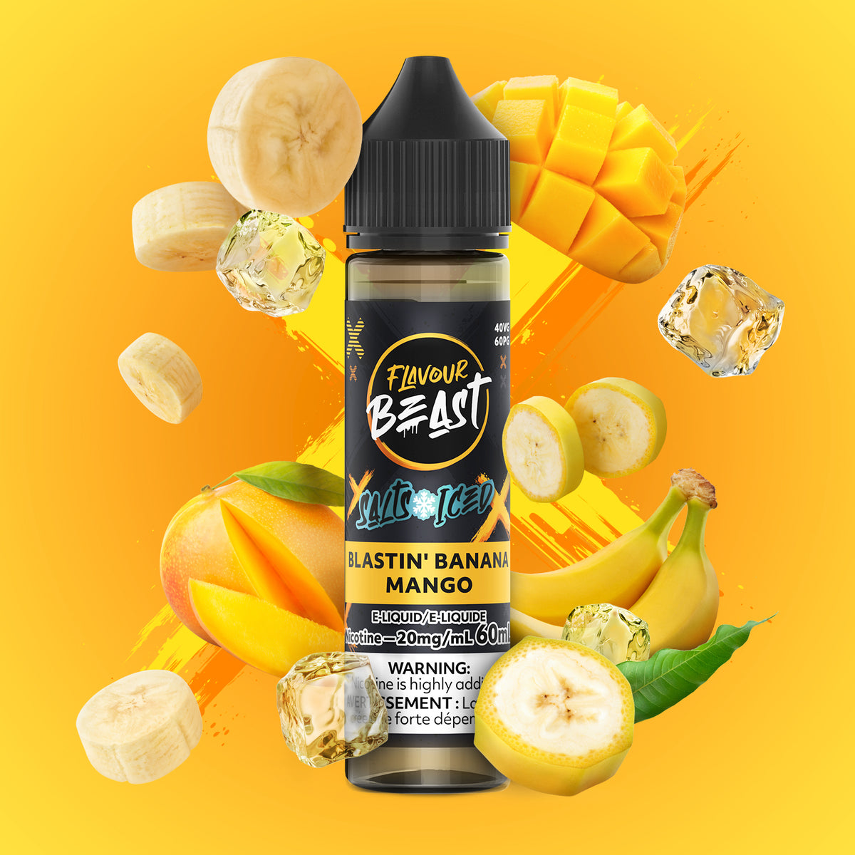 Blastin' Banana Mango Iced E-Liquid - Flavour Beast  - 20mg/mL (60mL)