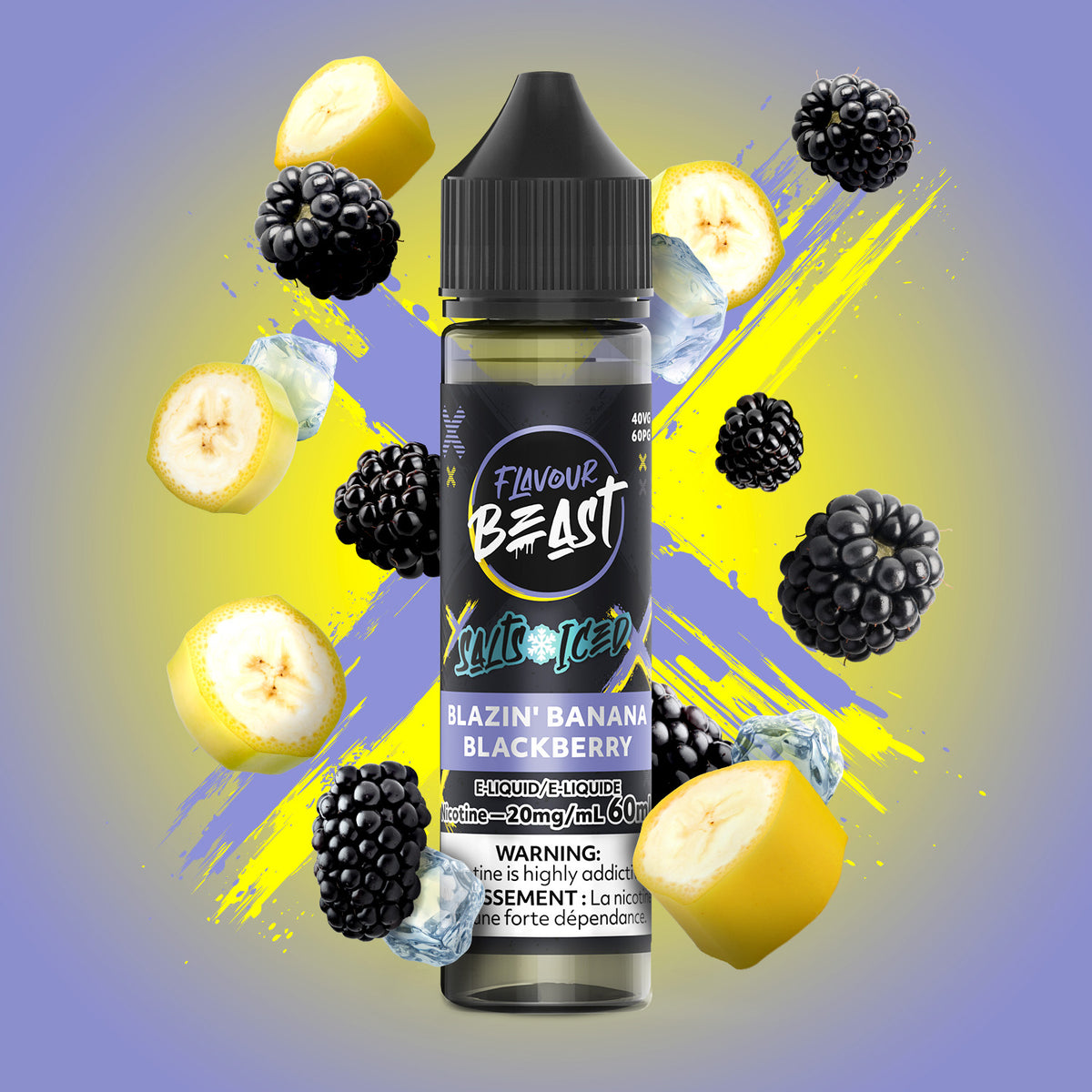 Blazin' Banana Blackberry Iced E-Liquid - Flavour Beast  - 20mg/mL (60mL)