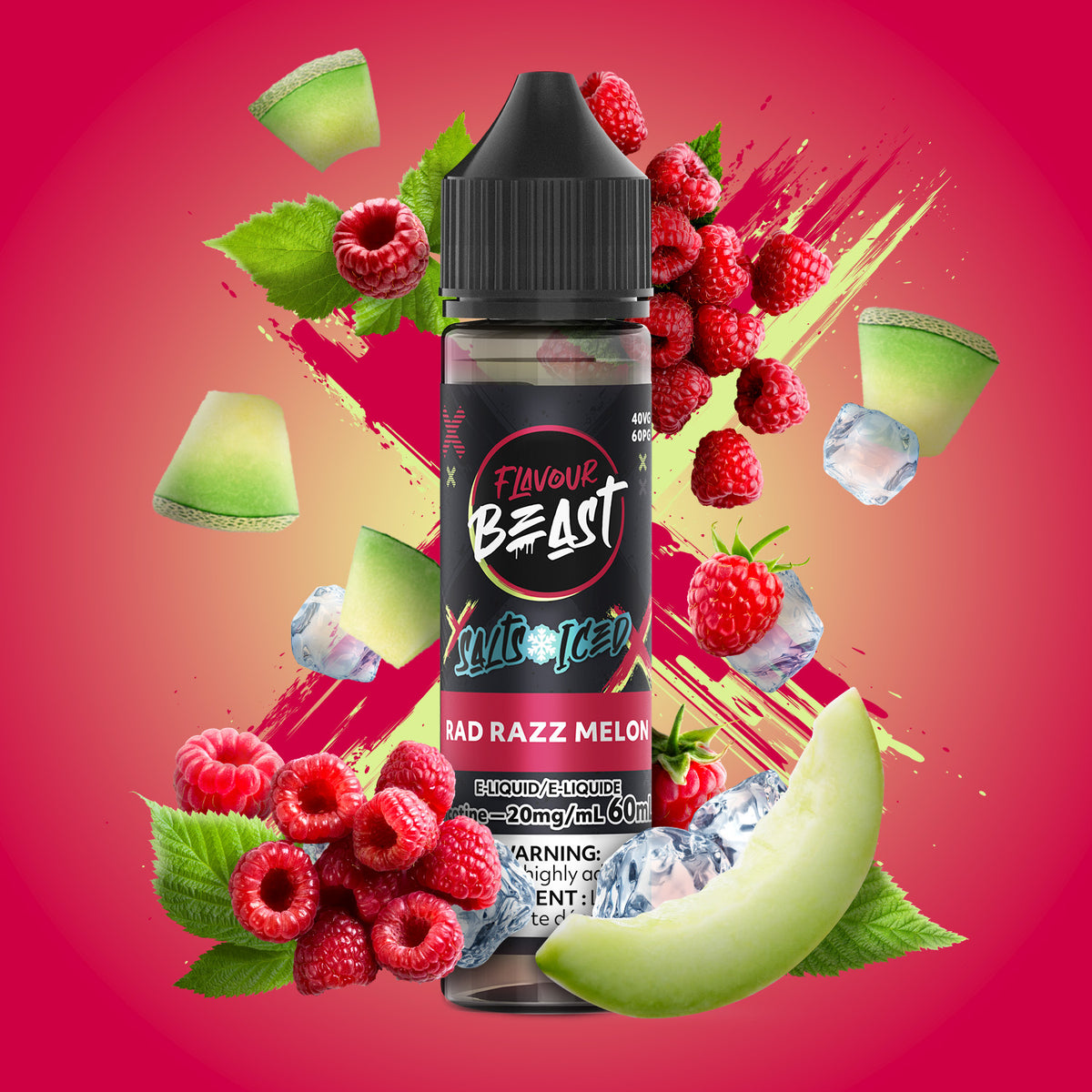 Rad Razz Melon Vape - Flavour Beast E-Liquid - 20mg/mL (60mL)