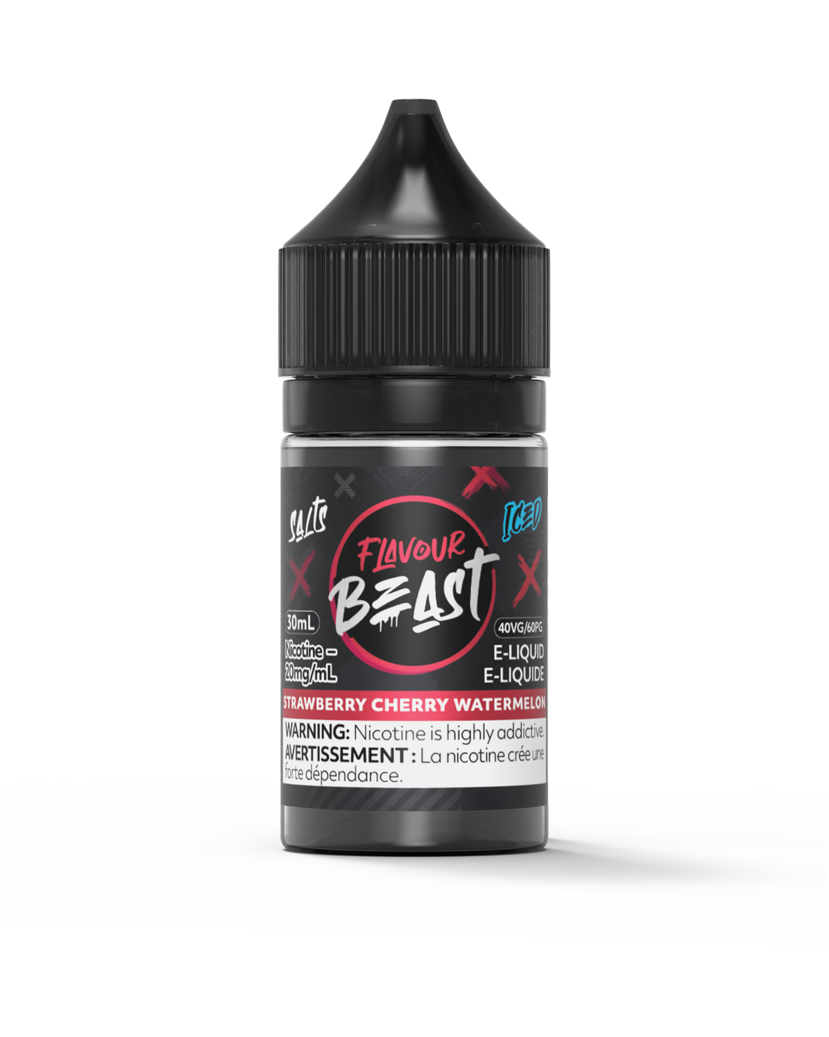 Flavour Beast E-Liquid - Strawberry Cherry Watermelon Iced