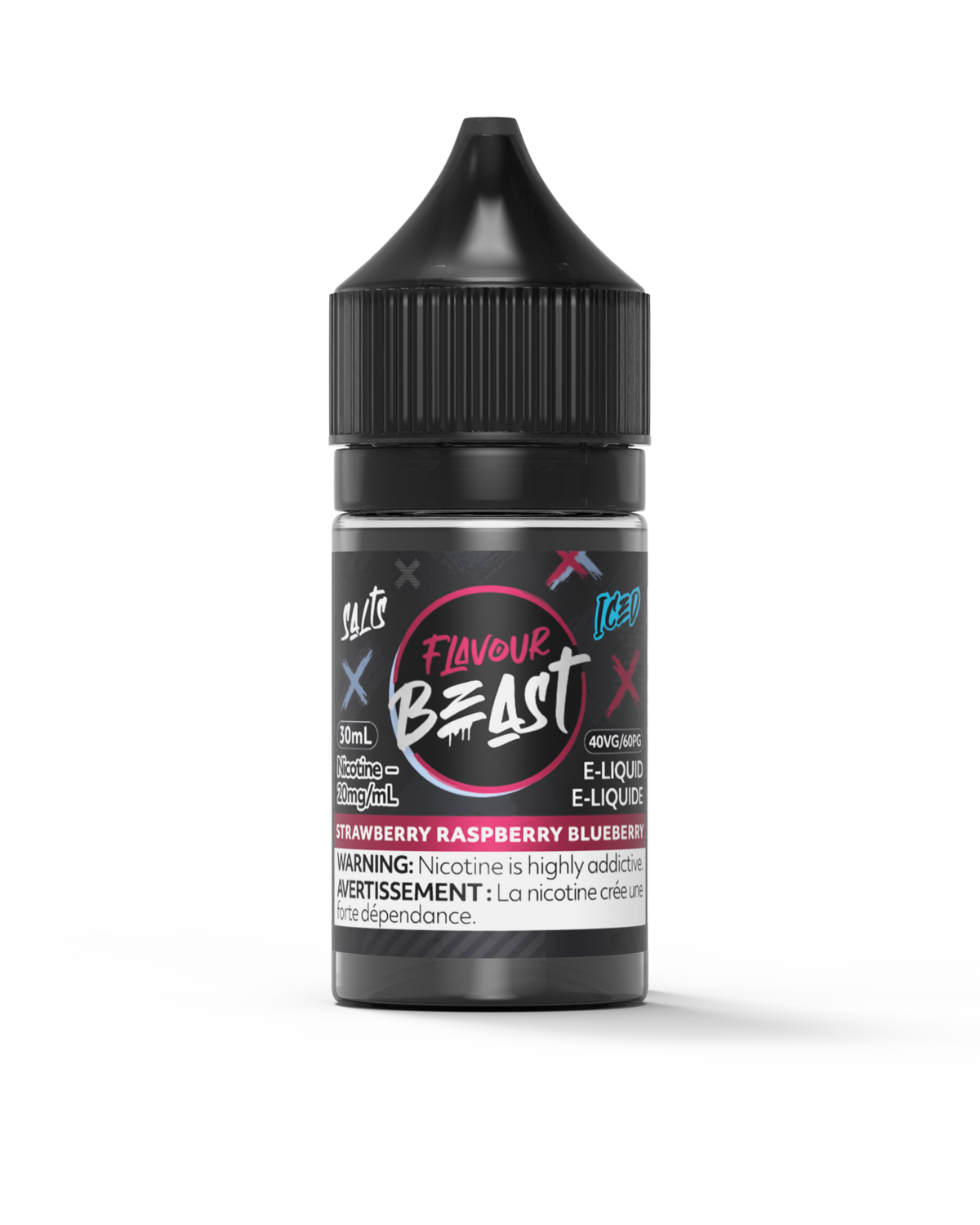 Flavour Beast E-Liquid - Strawberry Raspberry Blueberry Iced