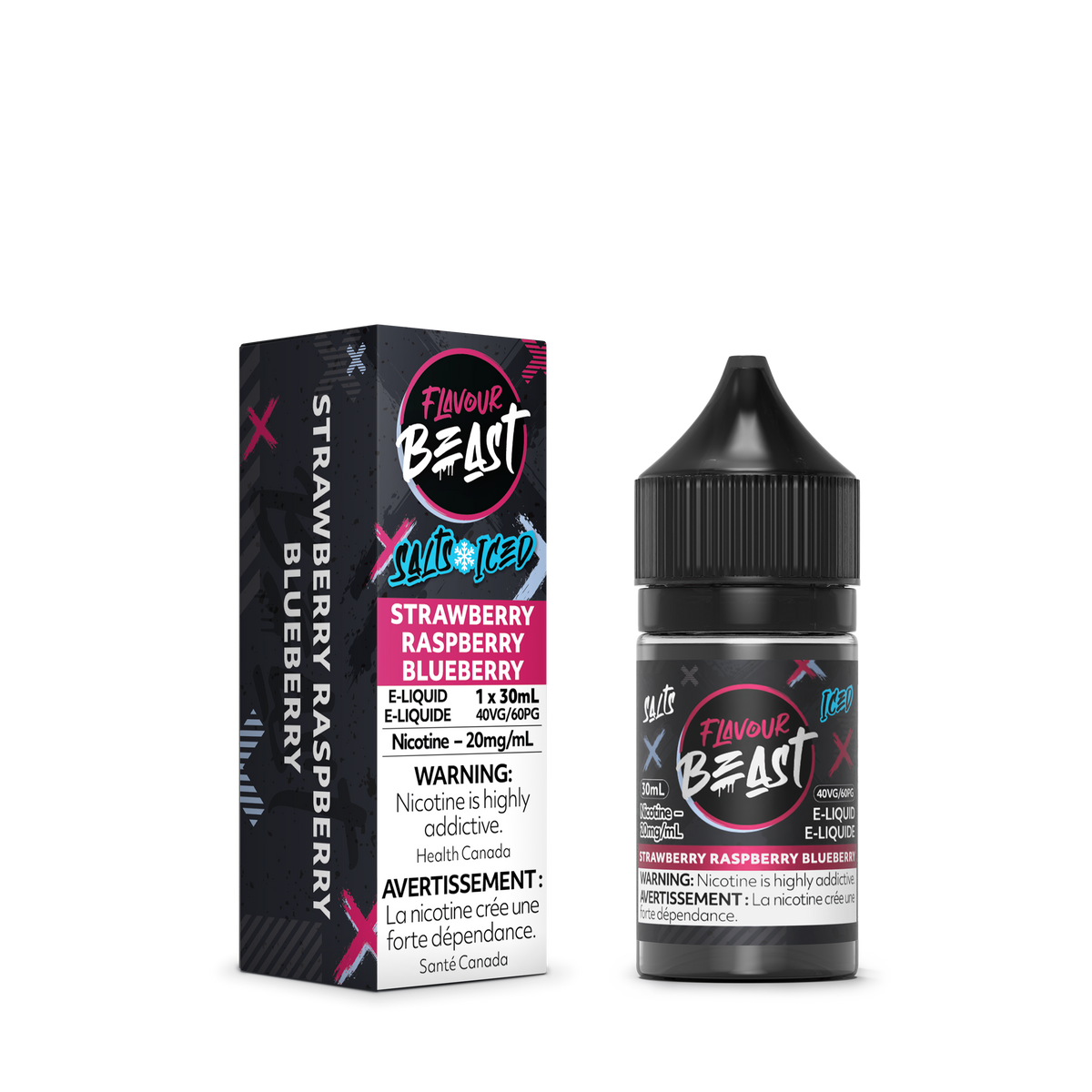 Flavour Beast E-Liquid - Strawberry Raspberry Blueberry Iced