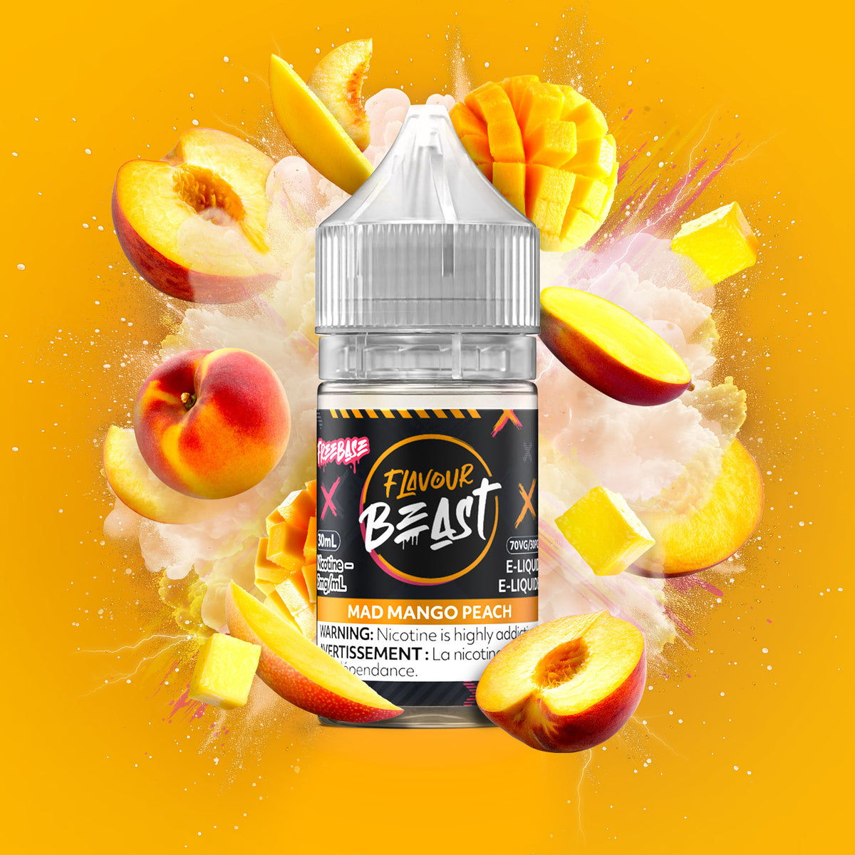 Mad Mango Peach E-Liquid - 30mL Freebase E-Liquid Canada - 3mg/mL (30mL)