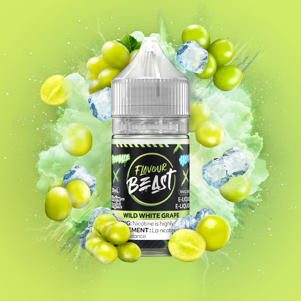Wild White Grape Iced E-Liquid- 30mL Freebase E-Liquid Canada - 3mg/mL (30mL)