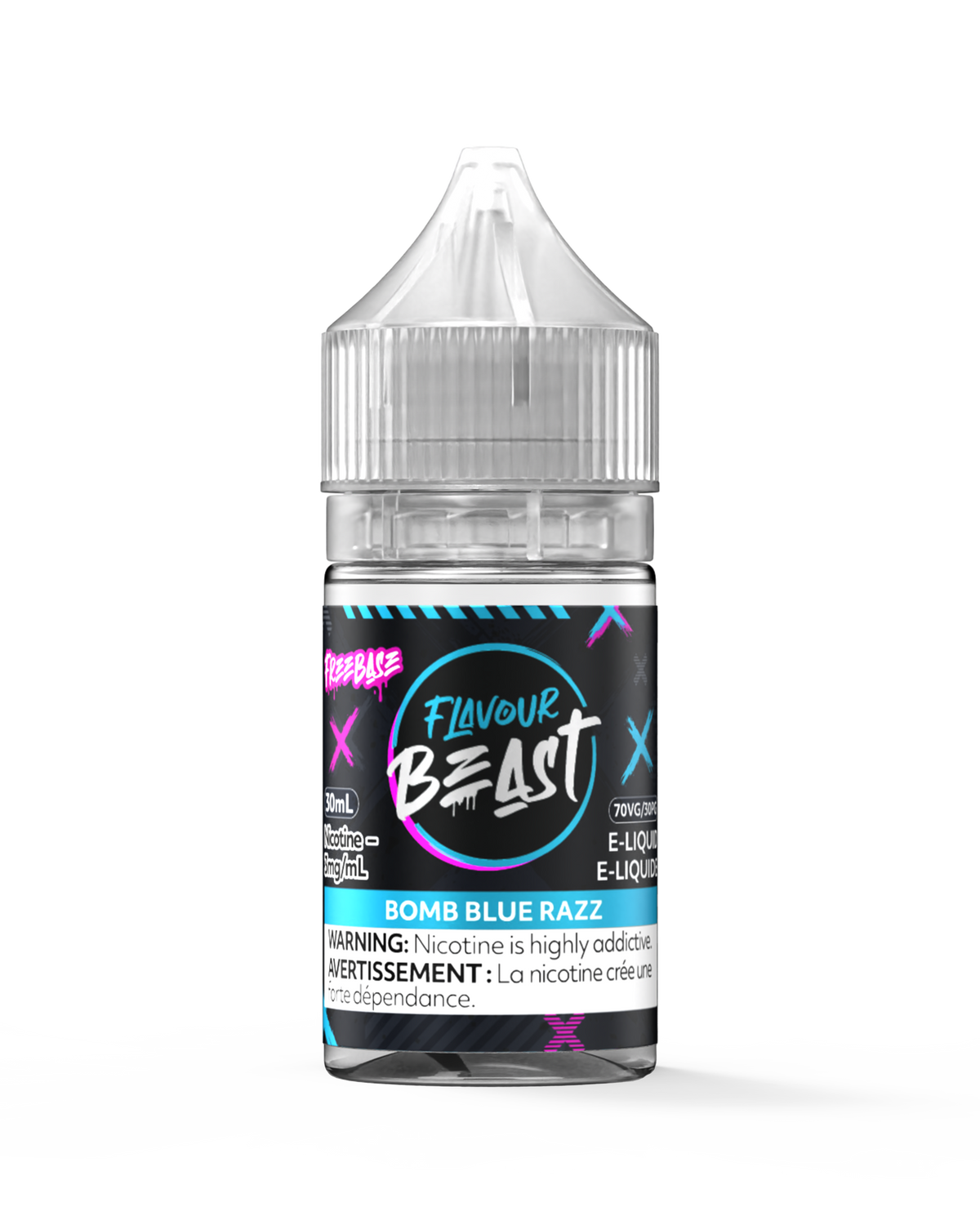 Bomb Blue Razz E-Liquid - 30mL Freebase E-Liquid Canada