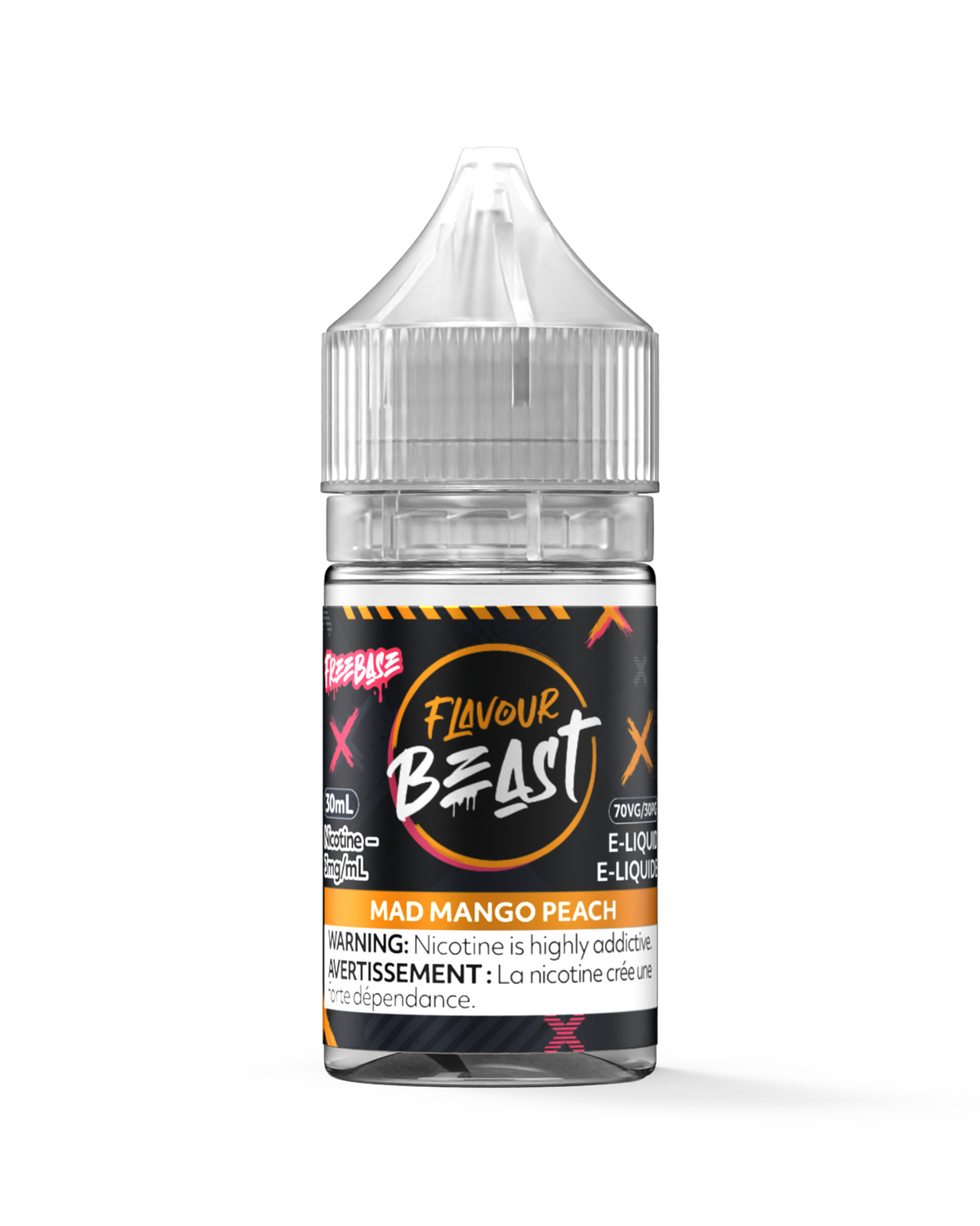 Mad Mango Peach E-Liquid - 30mL Freebase E-Liquid Canada
