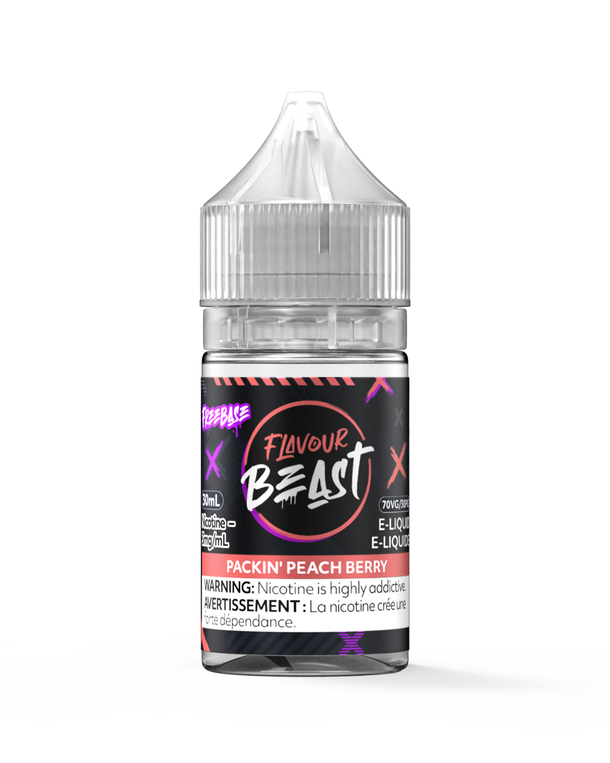 Packin' Peach Berry E-Liquid - 30mL Freebase E-Liquid Canada