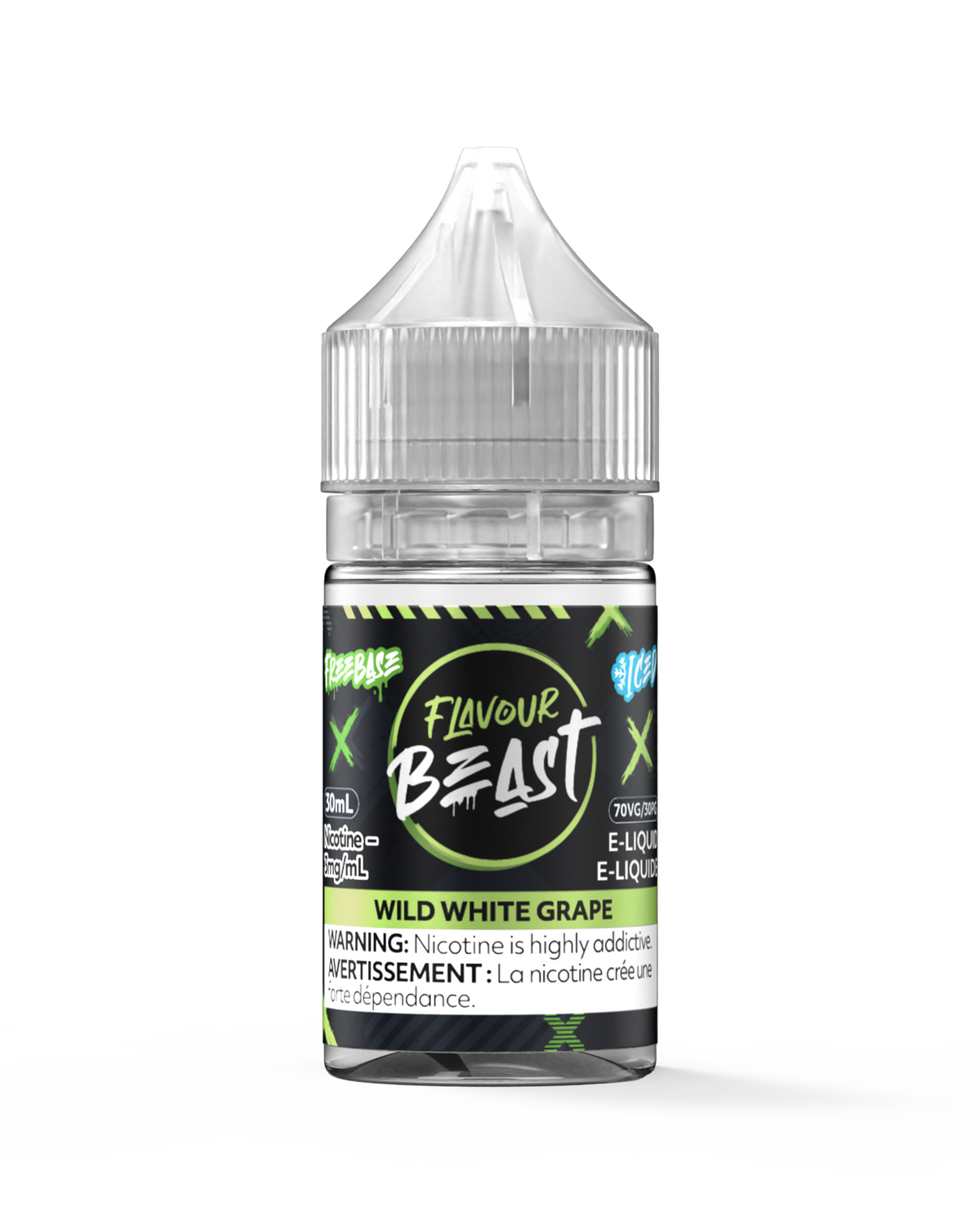 Wild White Grape Iced E-Liquid- 30mL Freebase E-Liquid Canada