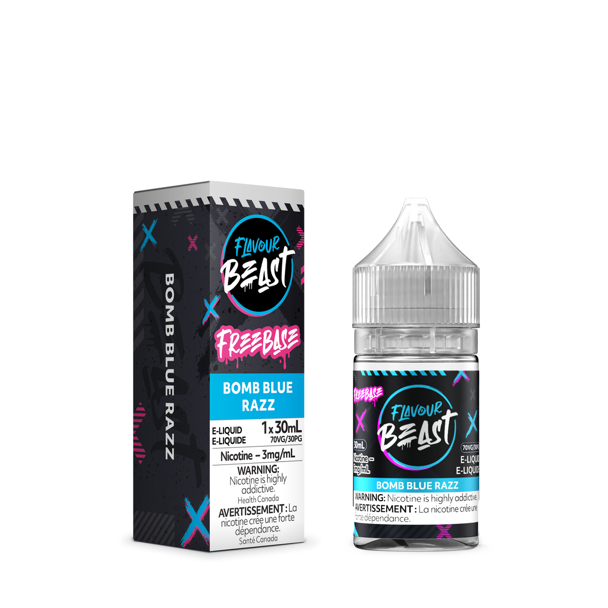 Bomb Blue Razz E-Liquid - 30mL Freebase E-Liquid Canada