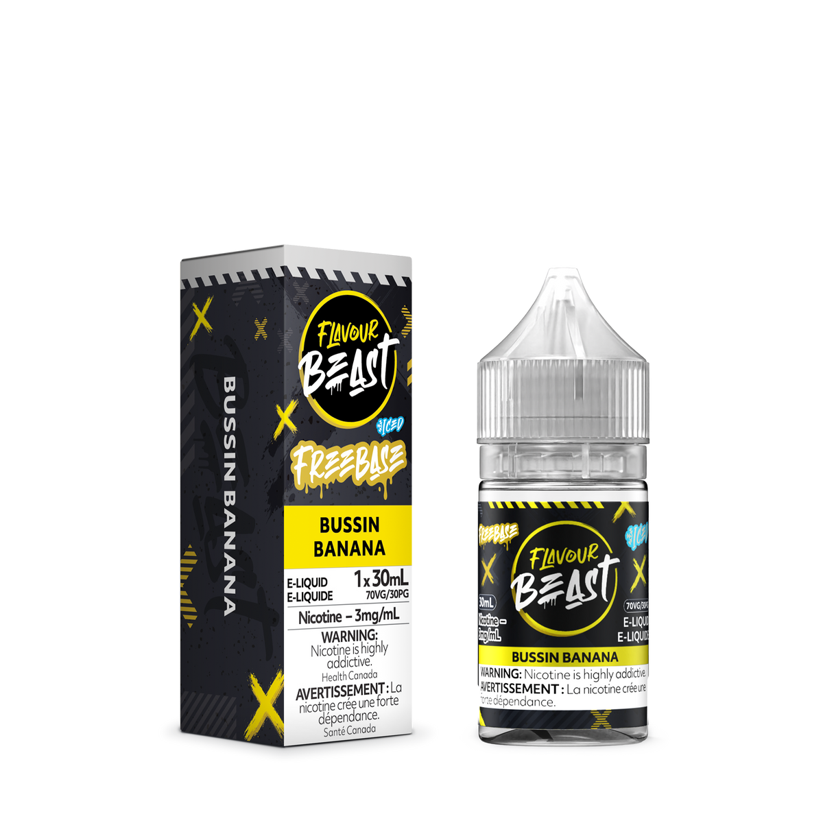 Bussin' Banana Iced E-Liquid - 30mL Freebase E-Liquid Canada