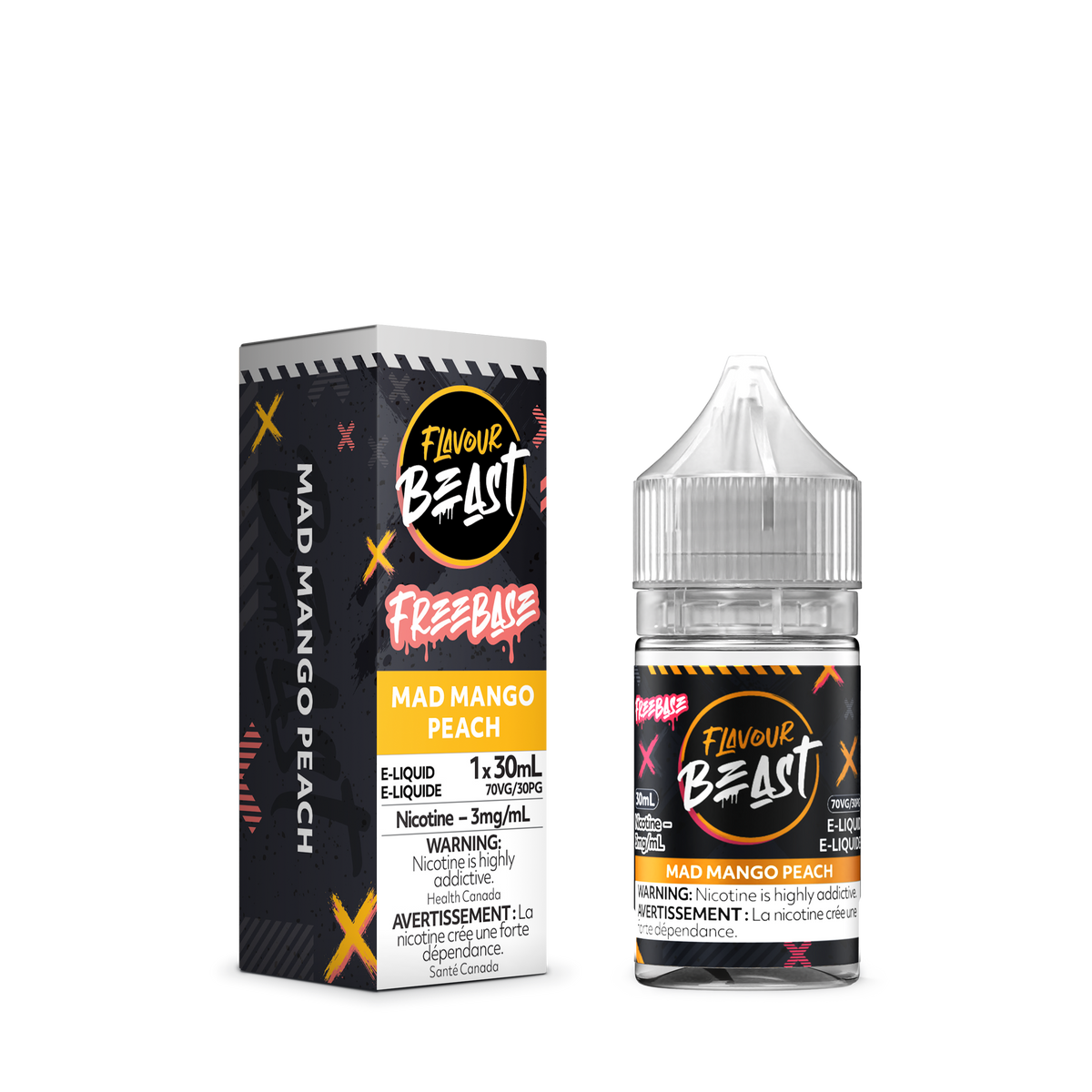 Mad Mango Peach E-Liquid - 30mL Freebase E-Liquid Canada