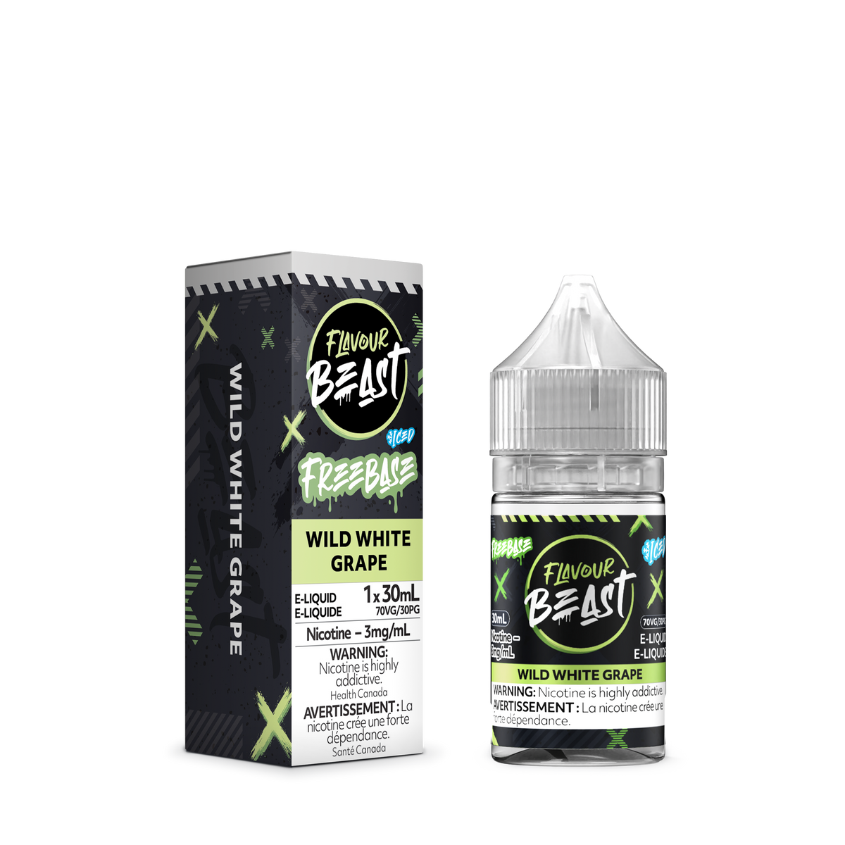 Wild White Grape Iced E-Liquid- 30mL Freebase E-Liquid Canada