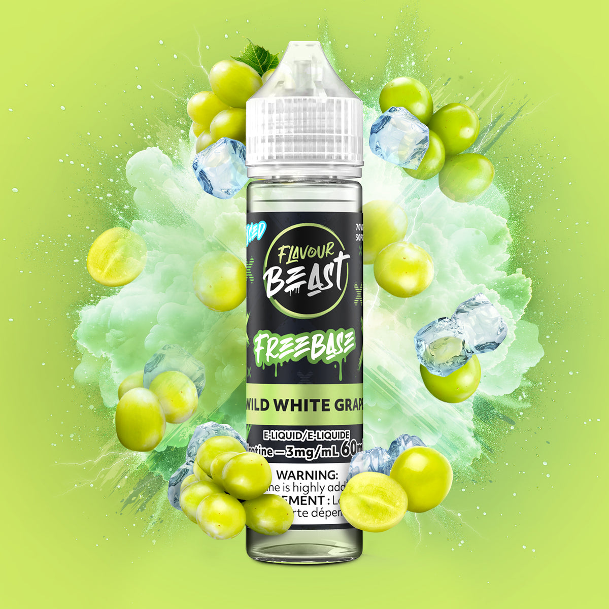 Wild White Grape Iced E-Liquid- 30mL Freebase E-Liquid Canada - 3mg/mL (60mL)