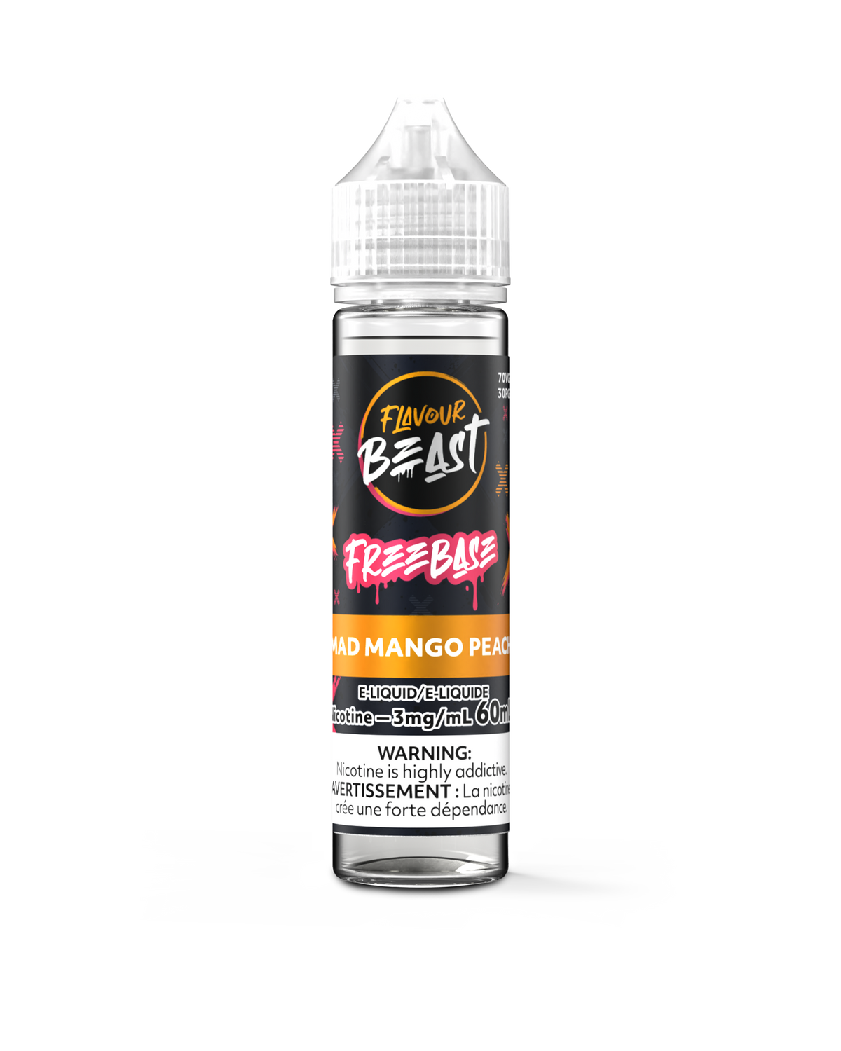 Mad Mango Peach E-Liquid - 30mL Freebase E-Liquid Canada
