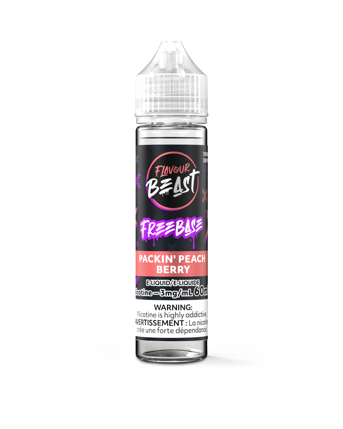 Packin' Peach Berry E-Liquid - 30mL Freebase E-Liquid Canada