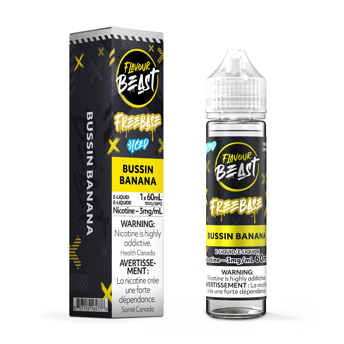 Bussin' Banana Iced E-Liquid - 30mL Freebase E-Liquid Canada