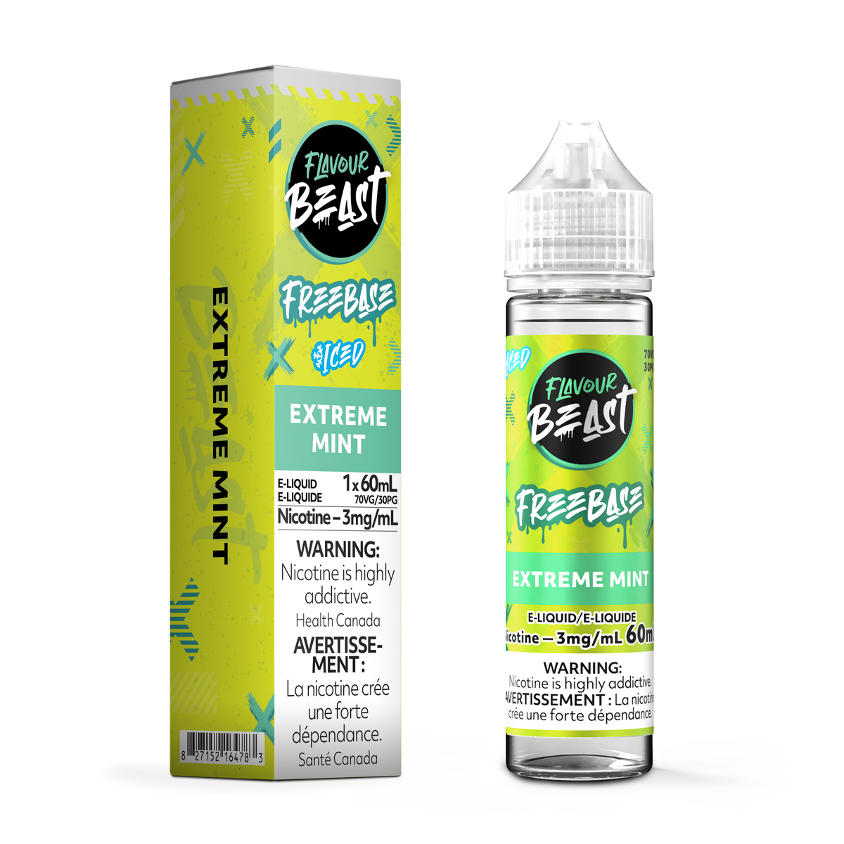 Extreme Mint Iced E-Liquid - 30mL Freebase E-Liquid Canada