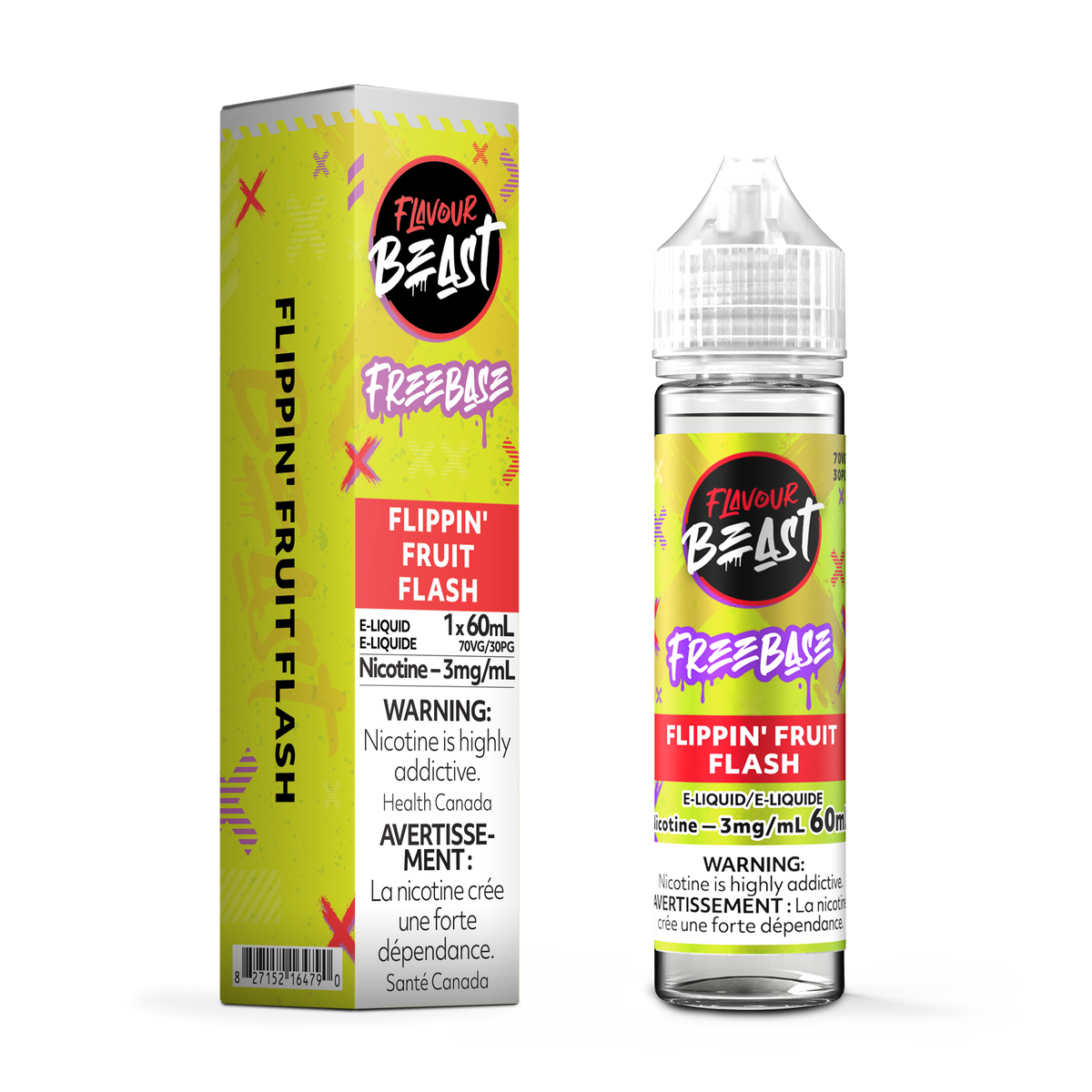 Flippin' Fruit Flash Iced E-Liquid - 30mL Freebase E-Liquid Canada