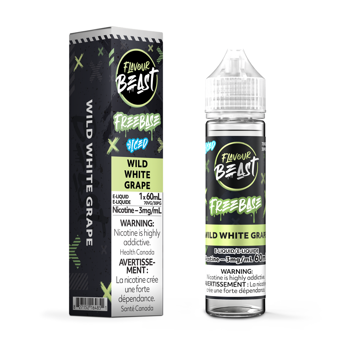 Wild White Grape Iced E-Liquid- 30mL Freebase E-Liquid Canada