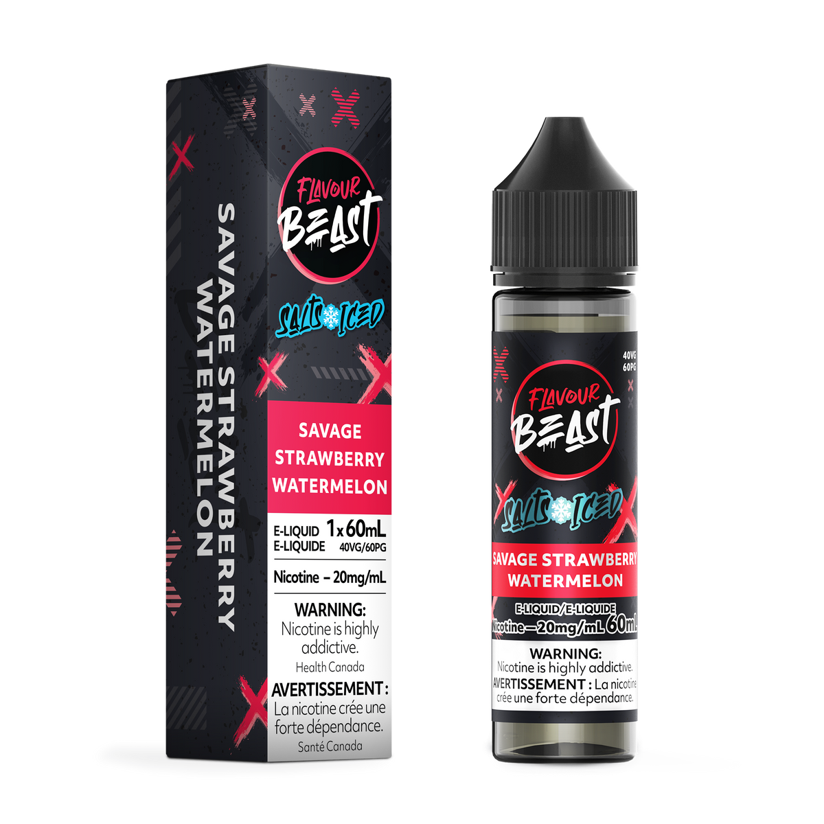 Savage Strawberry Watermelon Iced Vape - Flavour Beast E-Liquid