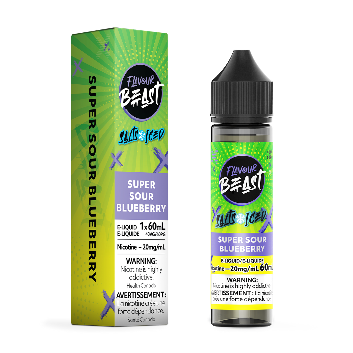 Super Sour Blueberry Iced Vape - Flavour Beast E-Liquid