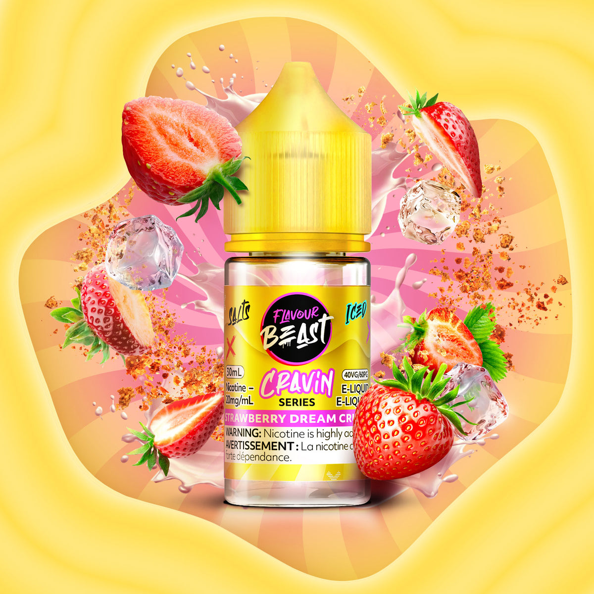 Cravin Strawberry Dream Crunch 30mL  E-Liquid - Flavour Beast