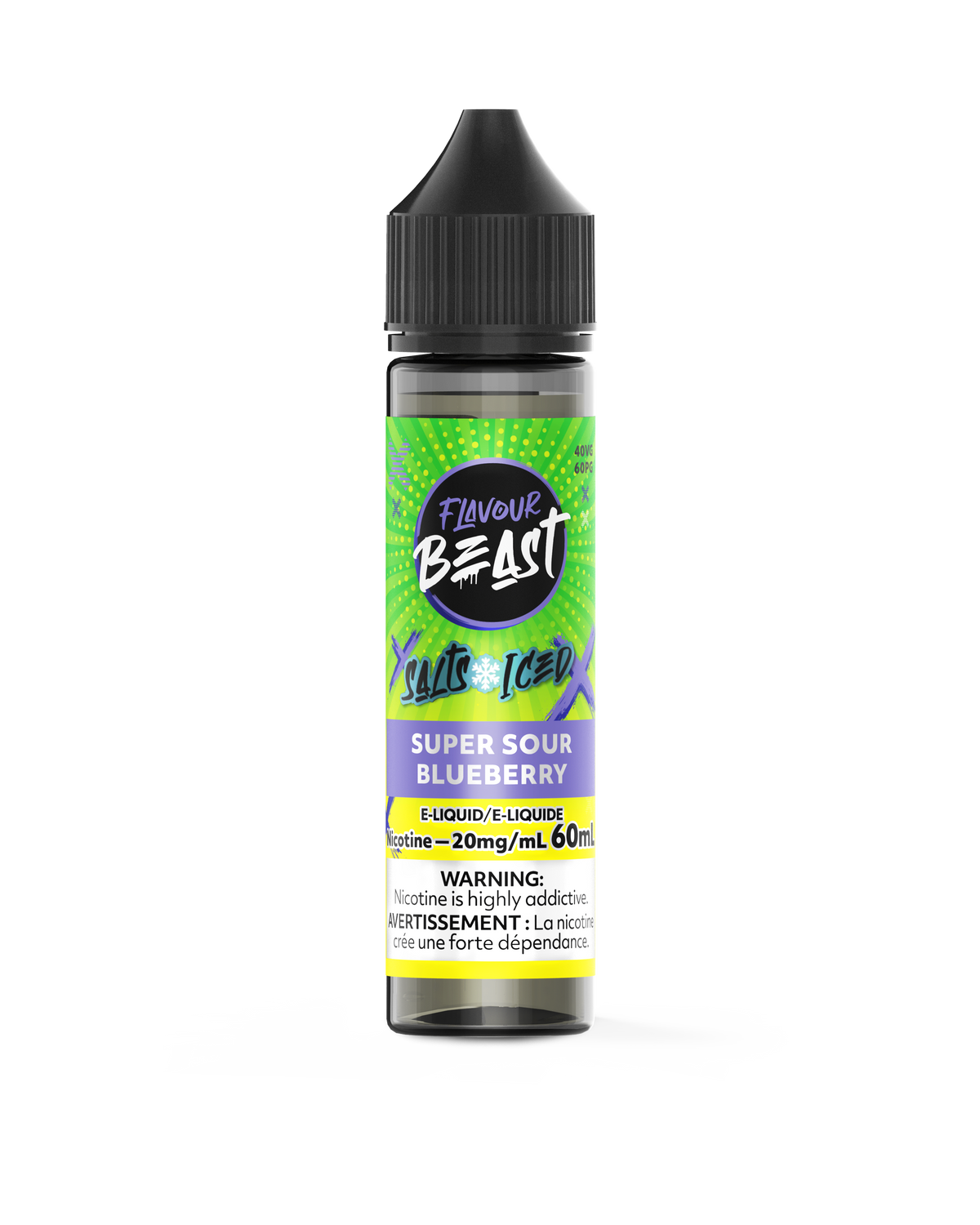 Super Sour Blueberry Iced Vape - Flavour Beast E-Liquid