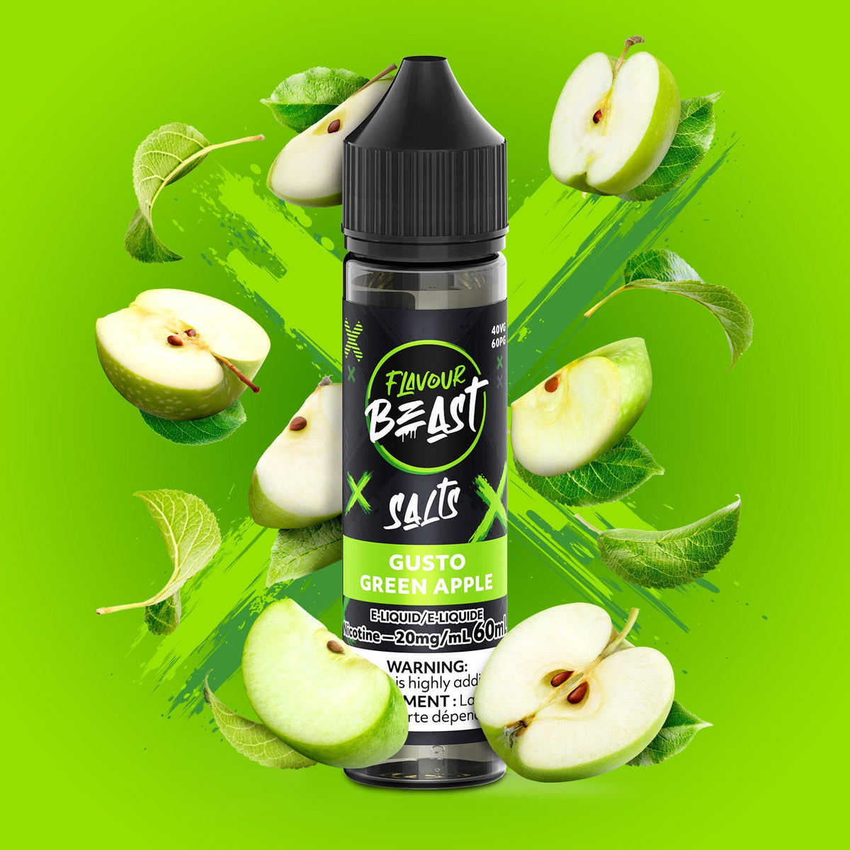 Gusto Green Apple - Flavour Beast E-Liquid - 20mg/mL (60mL)