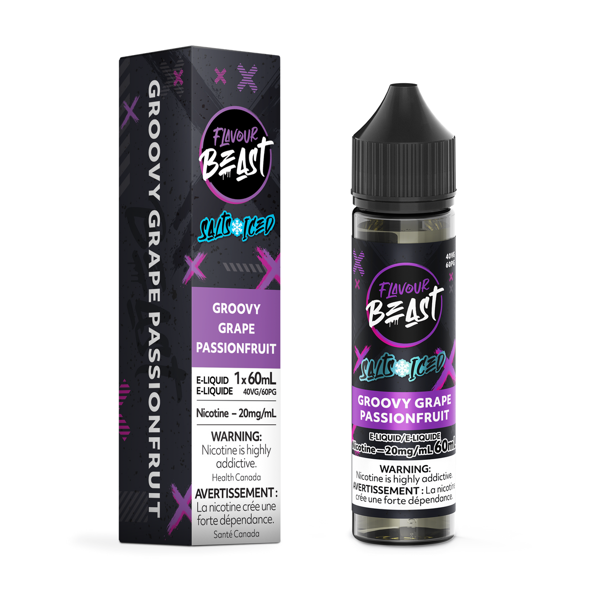 Groovy Grape Passionfruit Iced Vape - Flavour Beast E-Liquid