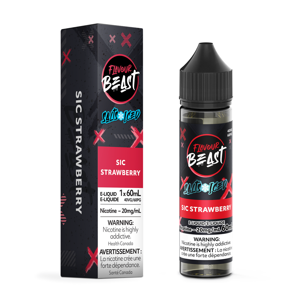 Sic Strawberry Iced Vape - Flavour Beast E-Liquid