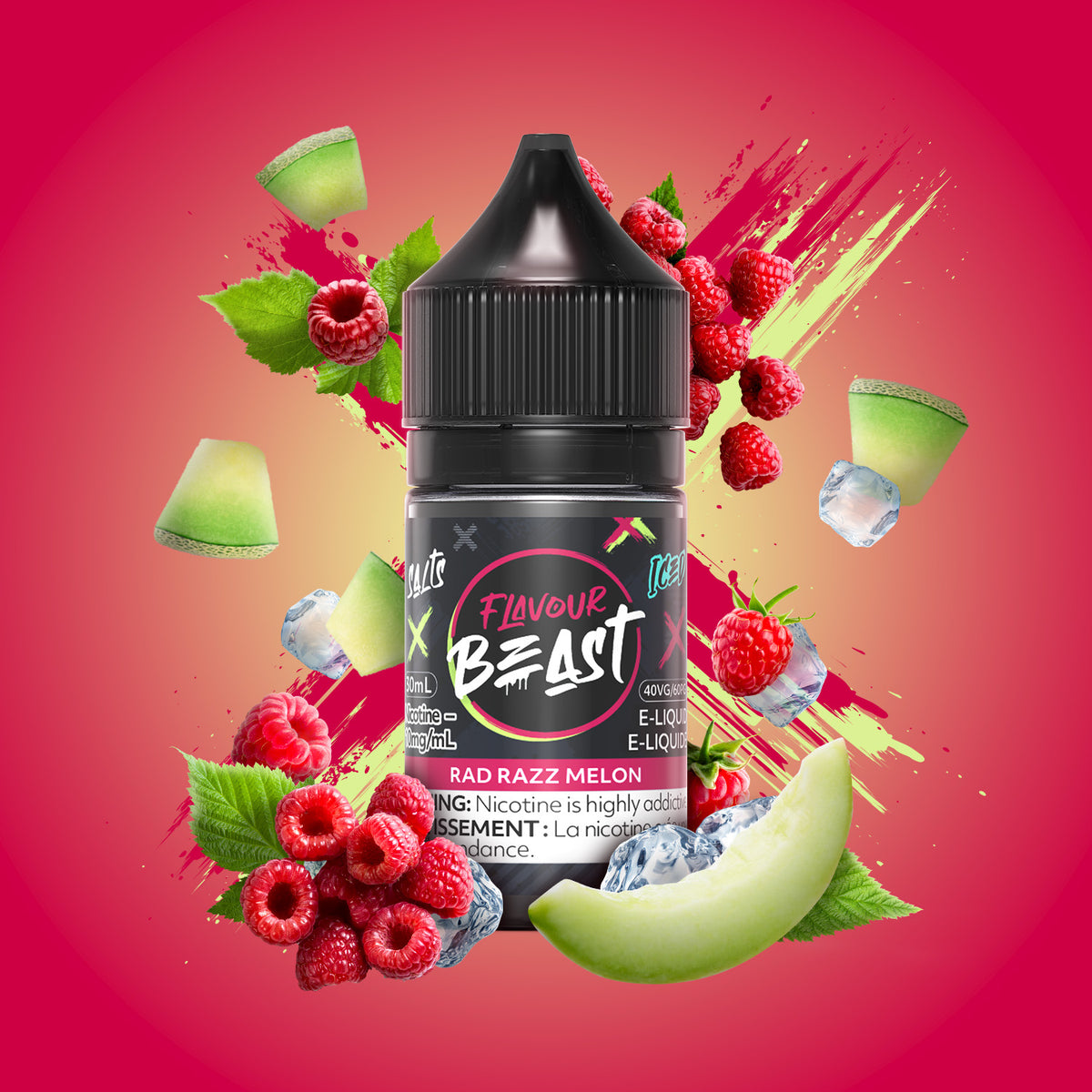 Rad Razz Melon Vape - Flavour Beast E-Liquid - 20mg/mL (30mL)