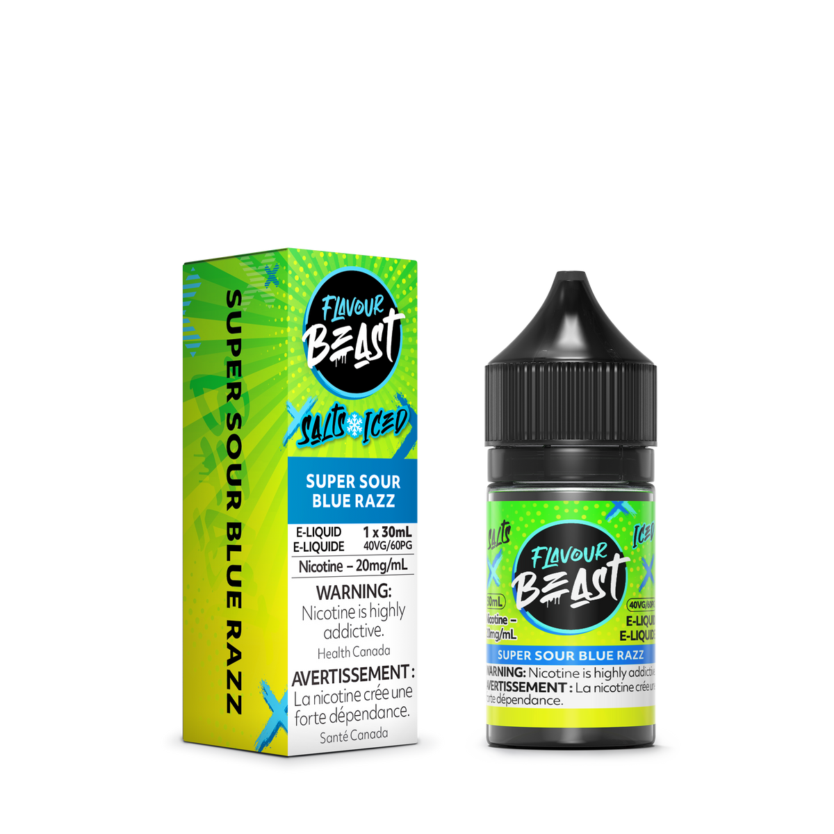 Super Sour Blue Razz Vape - Flavour Beast E-Liquid