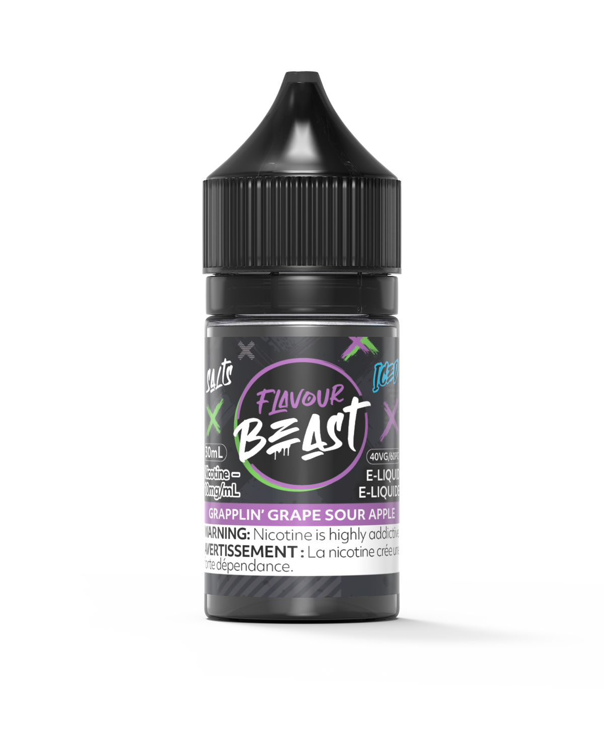 Grapplin' Grape Sour Apple Iced Vape - Flavour Beast E-Liquid