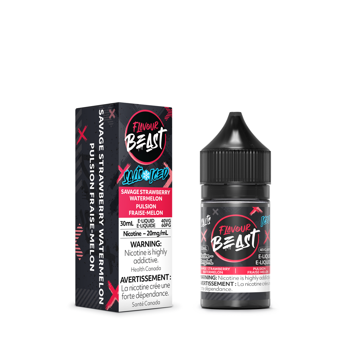 Savage Strawberry Watermelon Iced Vape - Flavour Beast E-Liquid