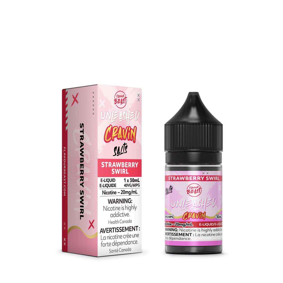 Flavour Beast Unleashed E-Liquid - Cravin' Strawberry Swirl