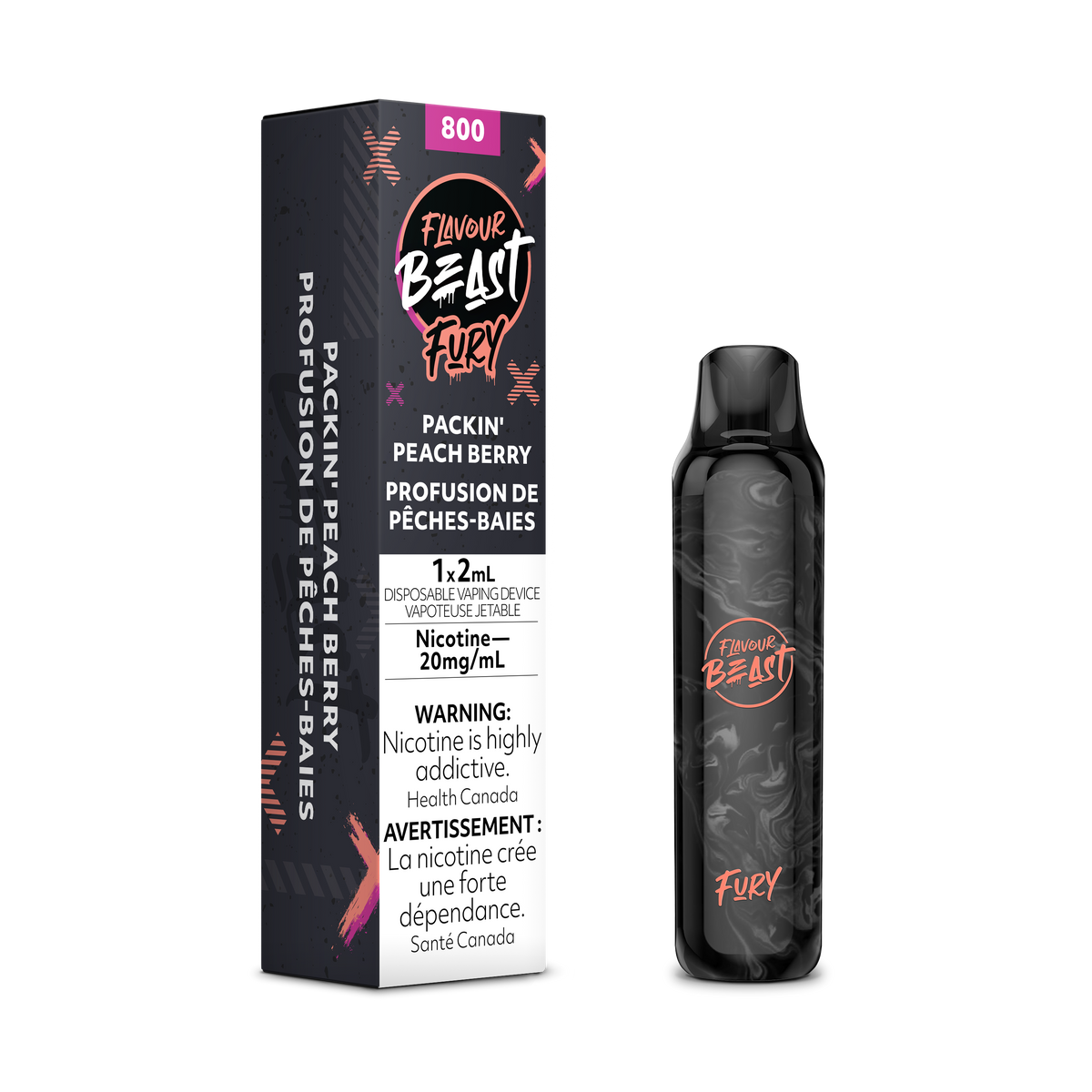 Flavour Beast Fury 800 Puff - Packin' Peach Berry