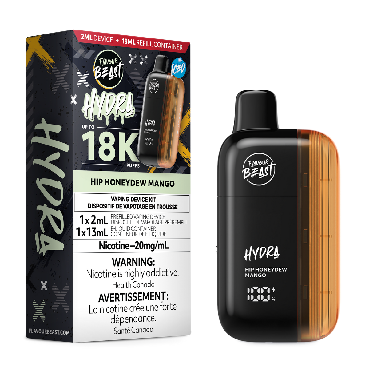 Flavour Beast Hydra 18K Disposable Vape - Hip Honeydew Mango | Canada