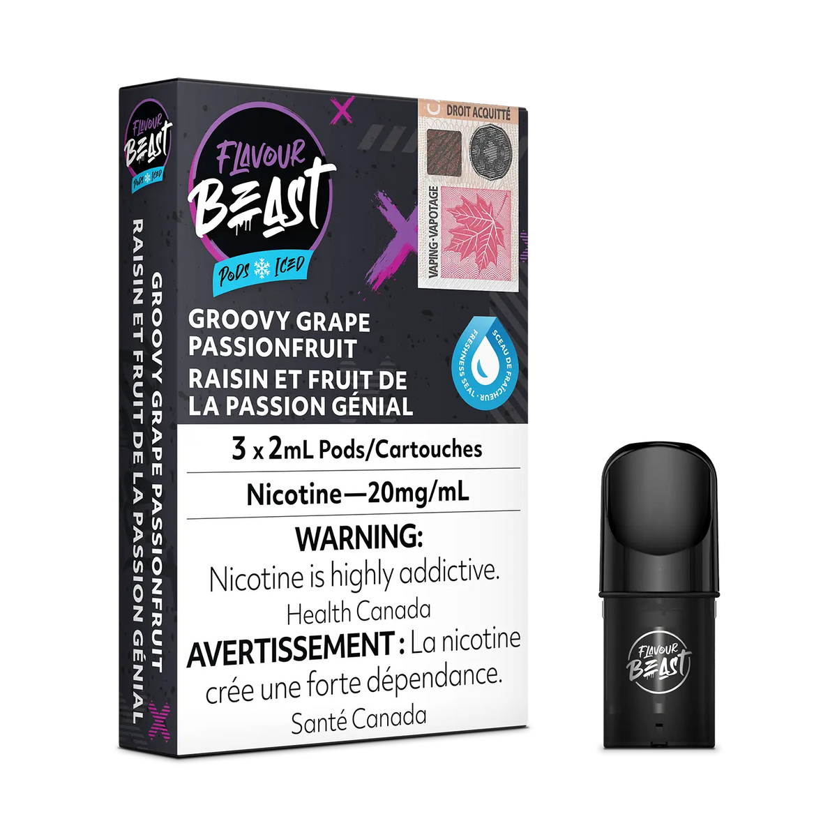 Flavour Beast Pod - Groovy Grape Passionfruit Iced