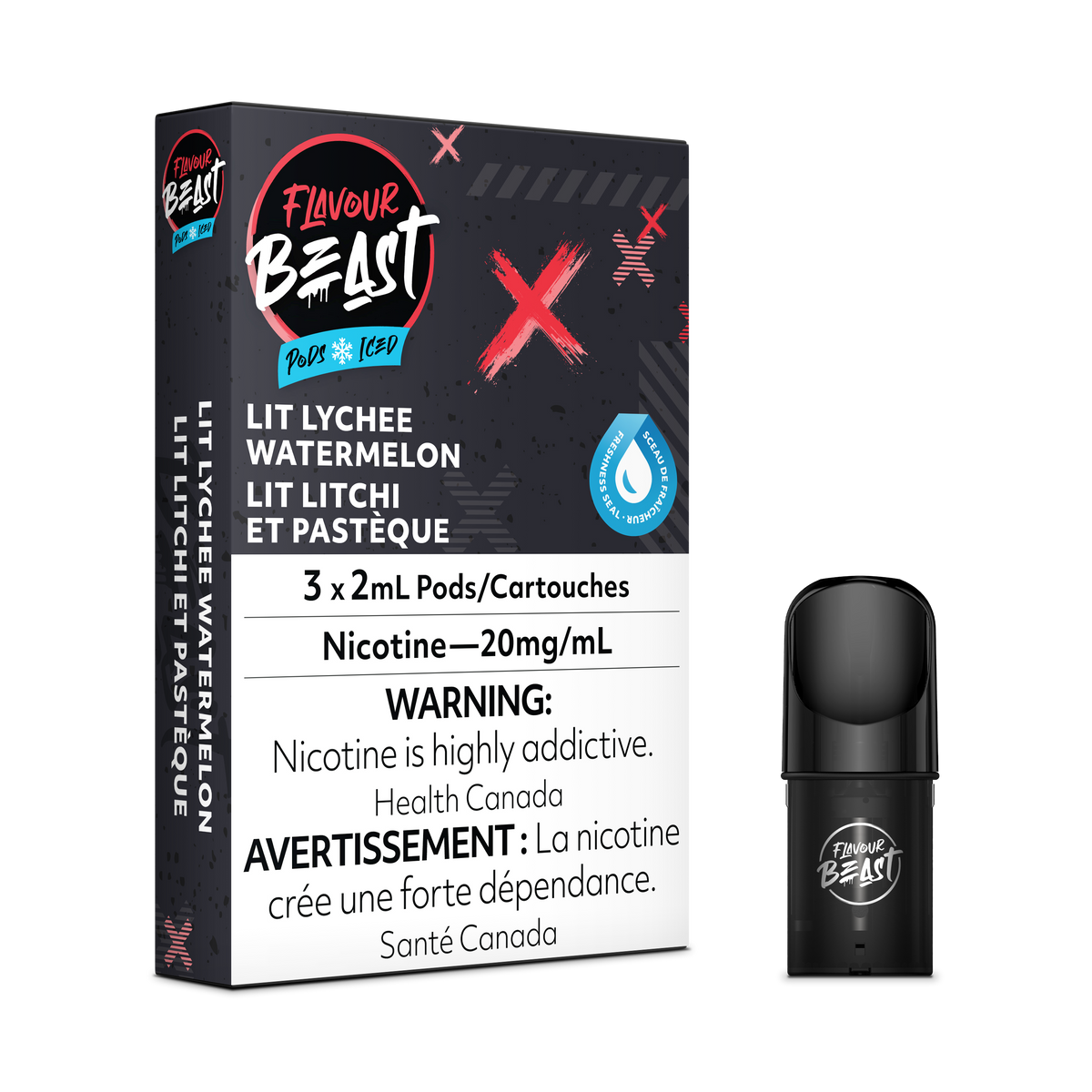 Flavour Beast Pod Pack - Lit Lychee Watermelon Iced