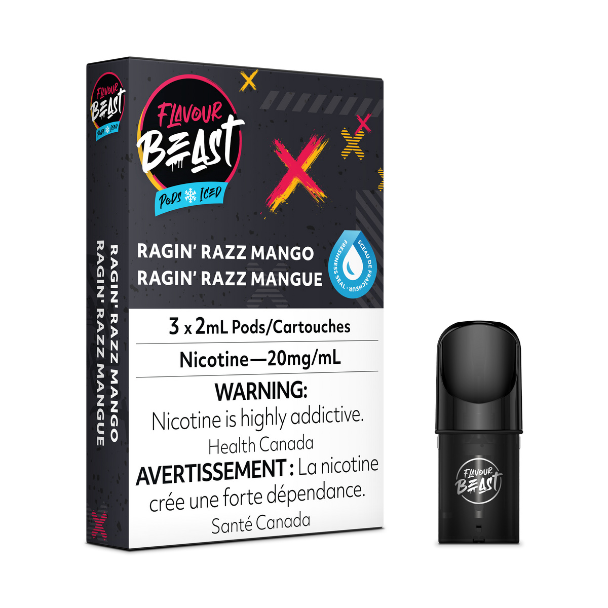 Flavour Beast Pod - Ragin' Razz Mango (Iced)