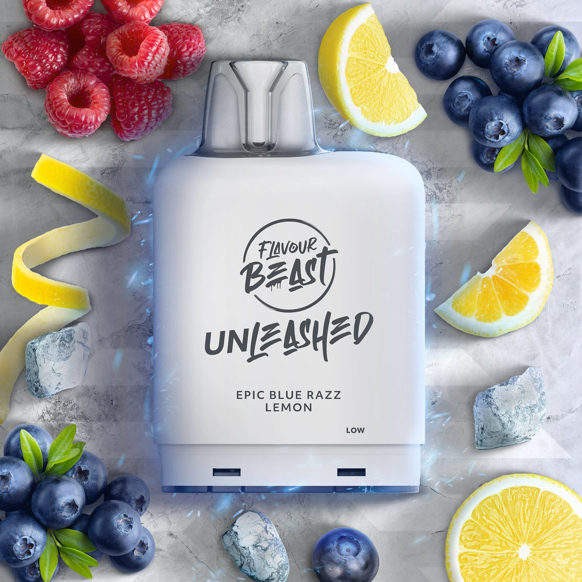 Level X Flavour Beast Boost G2 Pod - Unleashed Epic Blue Razz Lemon