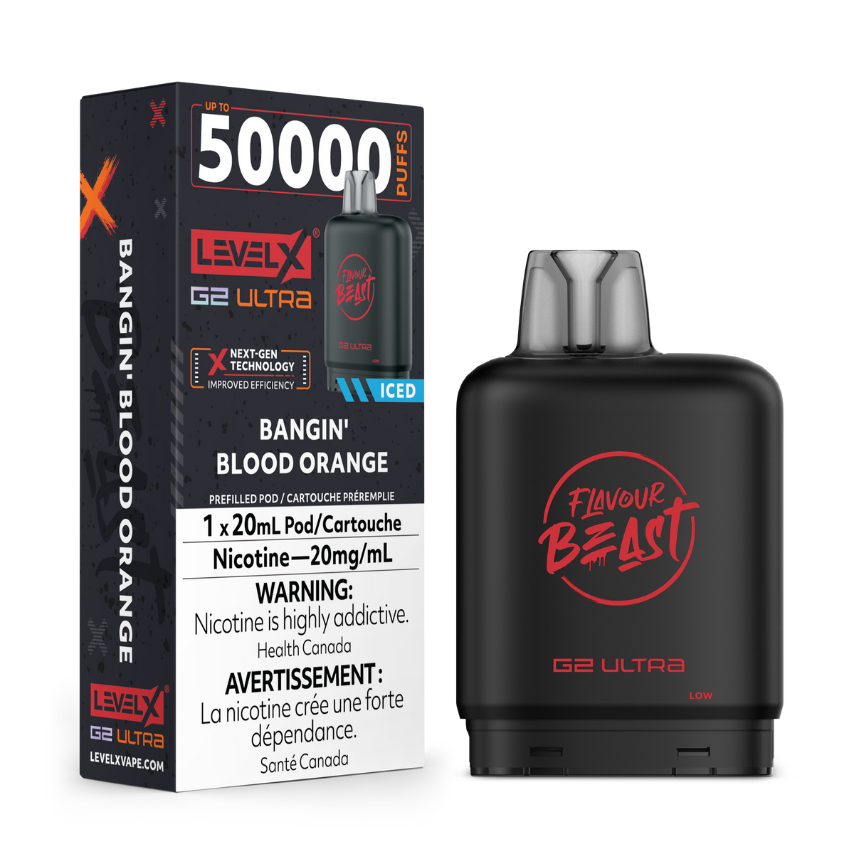 Buy Level X G2 Ultra Pod - Bangin' Blood Orange Online