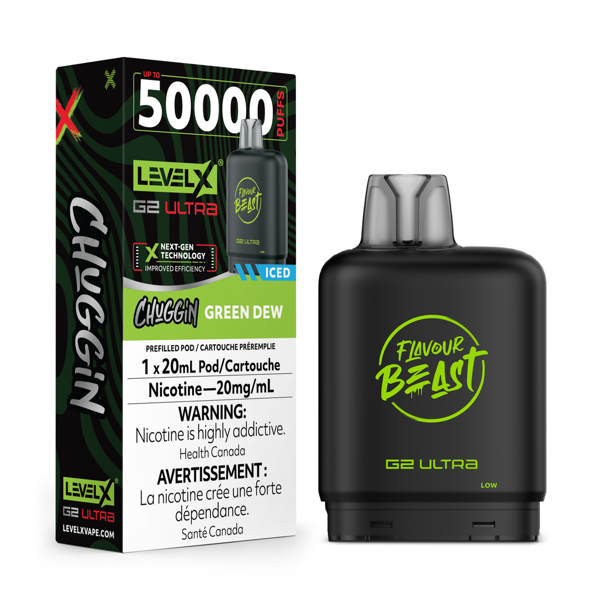 Buy Level X G2 Ultra Pod - Chuggin' Green Dew Online